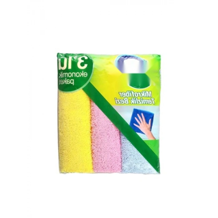 3lü Mikrofiber Temizlik Bezi Seti