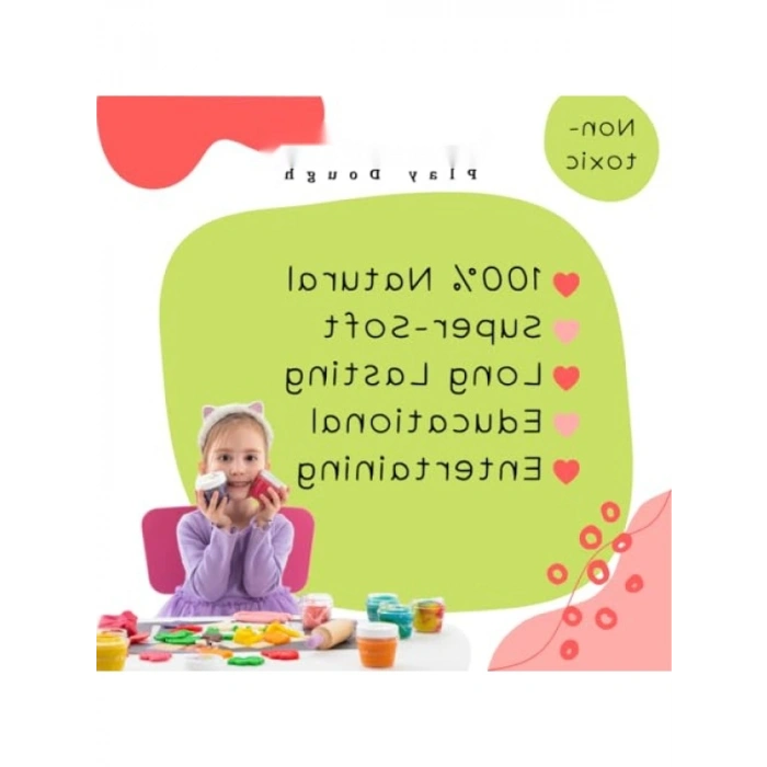 3lü Oyun Hamuru Seti - Pembe, Turuncu, Sarı (125 gr x 3)