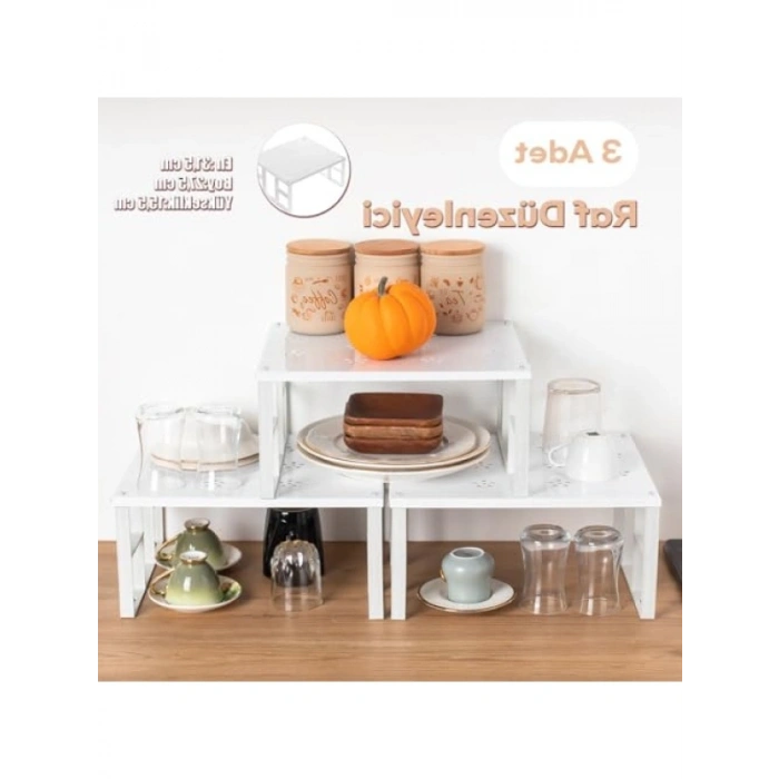 3lü Özelleştirilebilir Raf Düzenleyici Seti