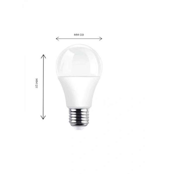 3lü Paket 12W LED Ampul - 1521 Lümen, Beyaz Işık