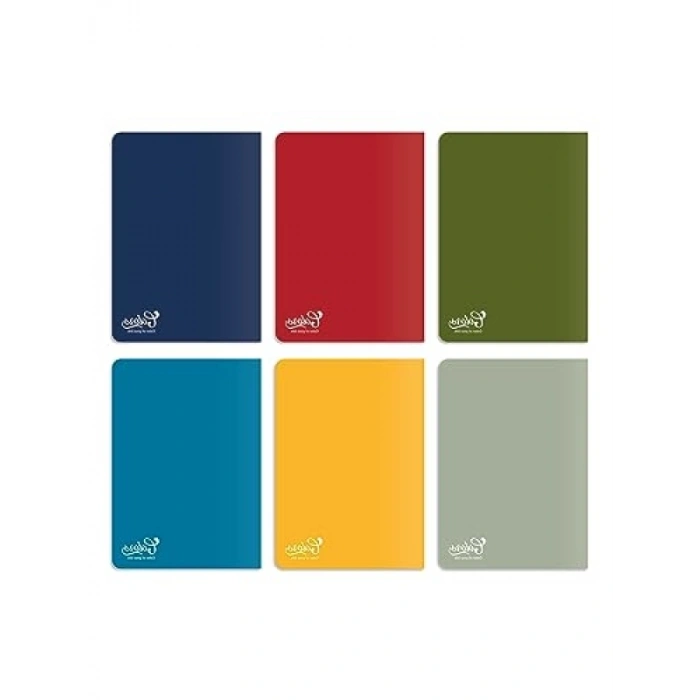 3lü Paket A4 Çizgili Defter - Karton Kapaklı, Renkli