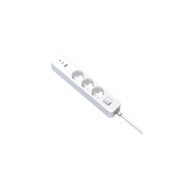 3lü Priz, 20W Hızlı Şarj, 2x USB-C ve 1x USB-A Girişi