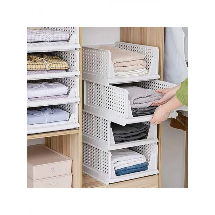 3lü Raylı Elbise Organizeri, Üst Üste Dizilebilir ve Fonksiyonel
