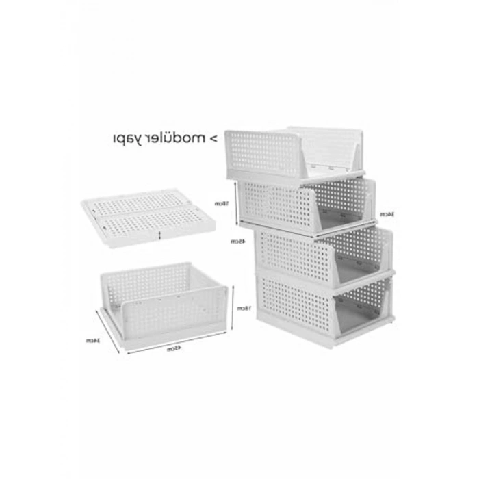 3lü Raylı Elbise Organizeri, Üst Üste Dizilebilir ve Fonksiyonel