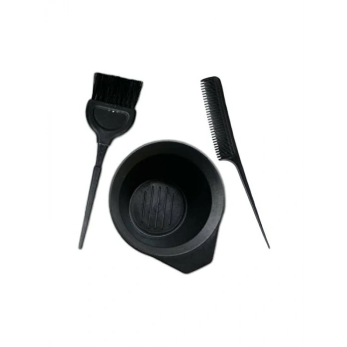 3lü Saç Boyama Seti, Fırça ve Tarak ile, Evde Kullanım İçin