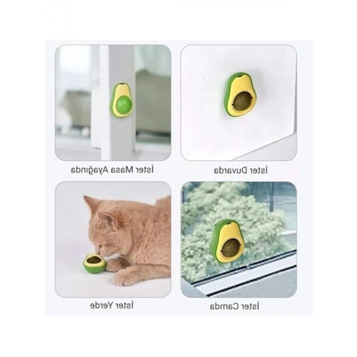 3lü Set Avokado Kedi Nanesi Oyuncağı, Eğlenceli Çiğneme