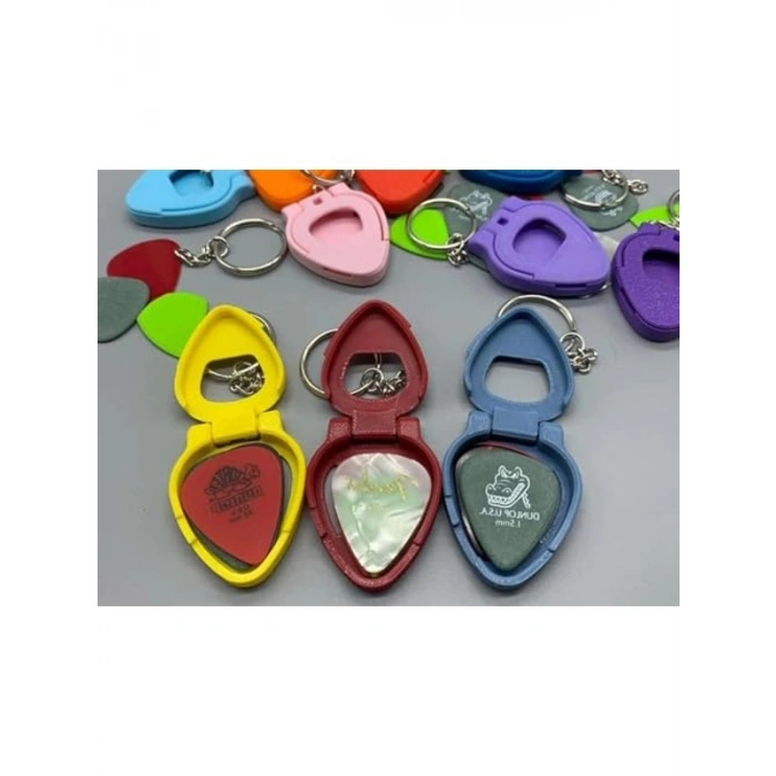 3lü set gitar pena tutucu anahtarlık, pratik kullanım için