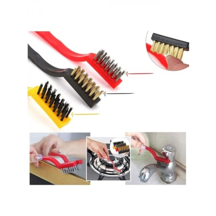 3lü Set Mutfak Temizlik Tel Fırça Seti