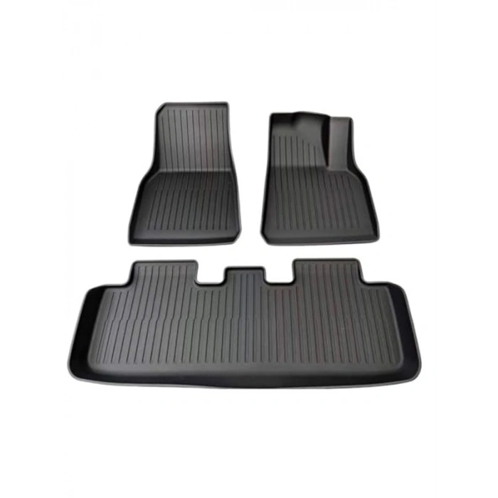 3lü Set Paspas, 2020-2024 Tesla Model Y için Kaydırmaz Malzeme