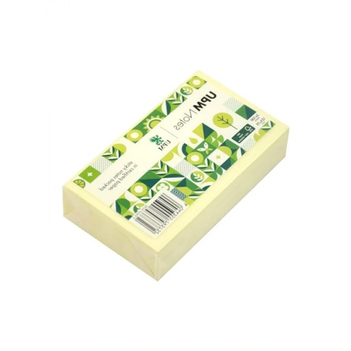 3lü Set Pastel Sarı Not Kağıdı, 100 Yaprak, 125x75 mm