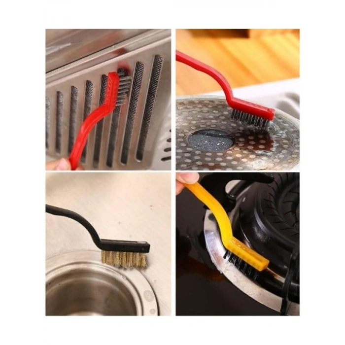 3lü Set Tel Fırça Temizlik Seti - Yağ, Kir ve Pas Sökücü