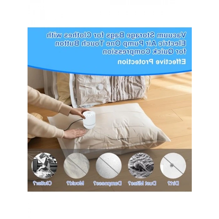 3lü Set Vakumlu Torba, Seyahat ve Saklama İçin Pompalı