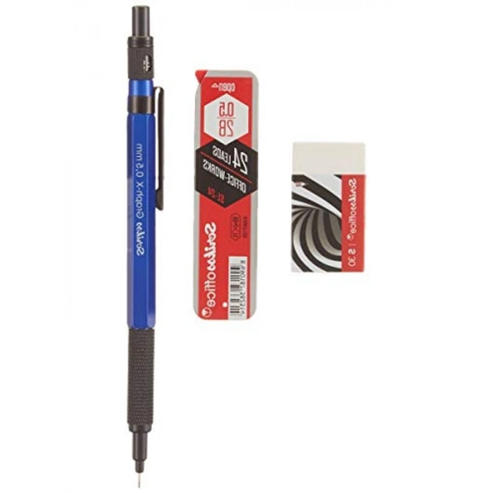3lü Set Versatil Kalem, 0.5 mm Mavisilgi Renk ile Yazma Keyfi