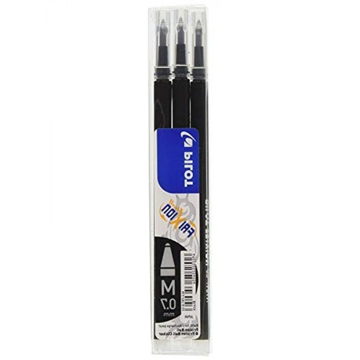 3lü Siyah 0,7 mm Frixion Ball Kalem Yedeği, Kaliteli Yazım