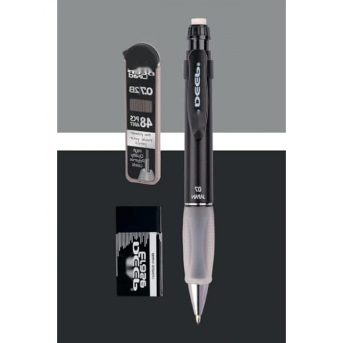 3lü Siyah Mekanik Kalem Seti - 0,7mm Uç ile