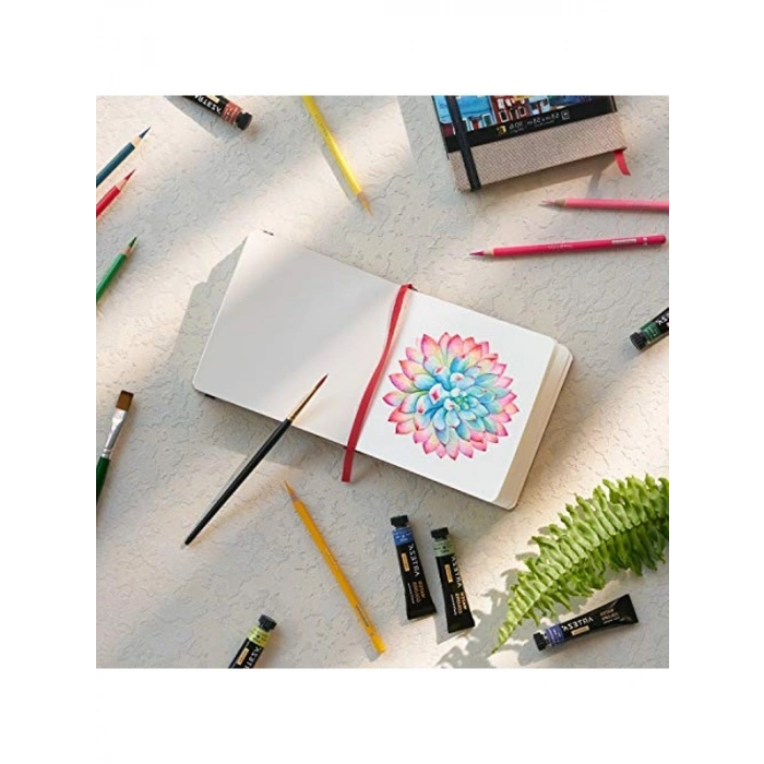 3lü Suluboya Eskiz Defteri Seti - Ciltli, 88 Sayfa, 13.5x12.5 cm