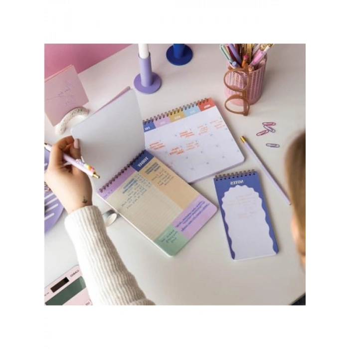 3lü Süresiz Masaüstü Planlayıcı Set - Aylık, Haftalık, Günlük