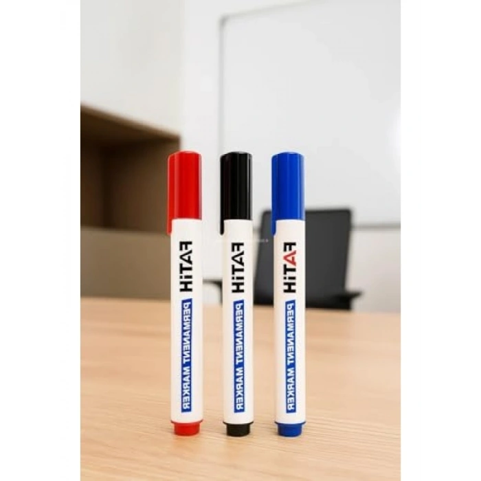 3lü Tahta Kalemi Seti - Siyah, Mavi, Kırmızı