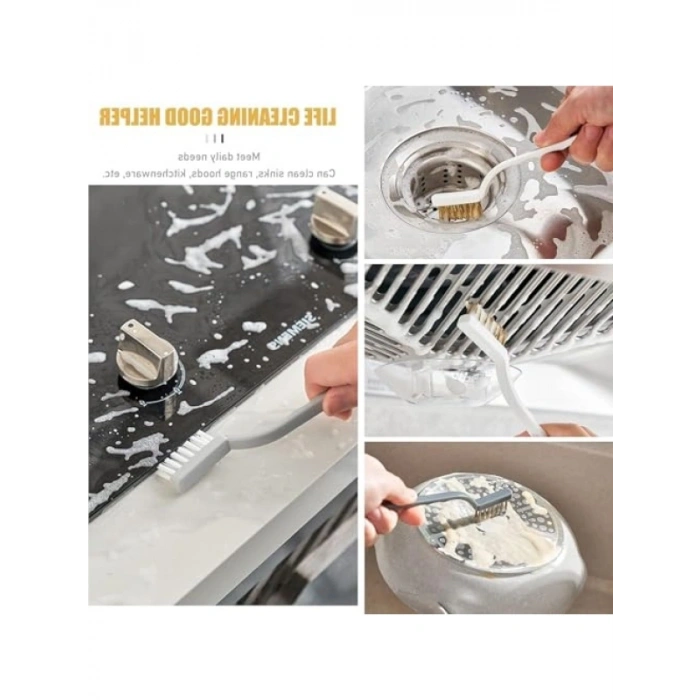 3lü Tel Temizlik Fırça Seti - Mutfak ve Banyo İçin