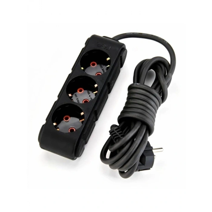 3lü Topraklı Kablolu Grup Priz, 16A 250V, 5 Metre