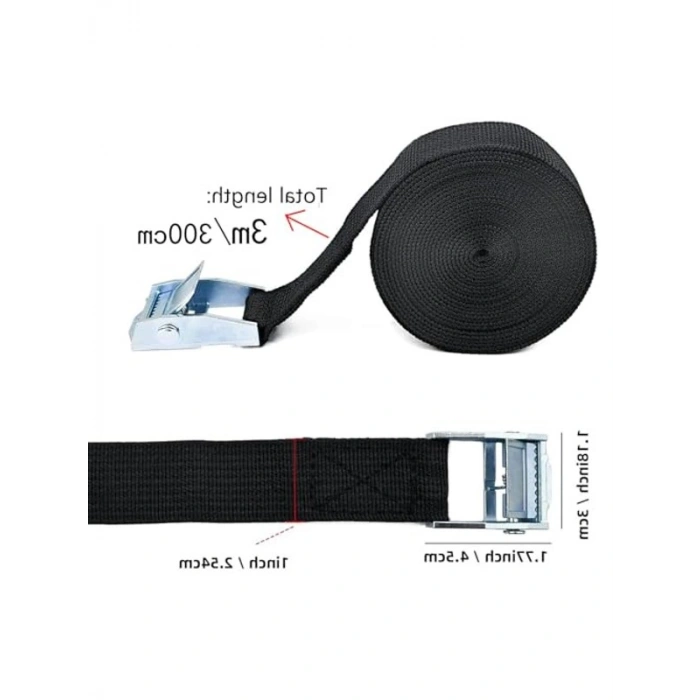 3 m Gergi Kayışı Seti, Ayarlanabilir ve Mandallı