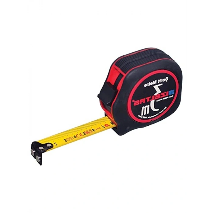 3 M Plastik Stoplu Şerit Metre - Metal Ölçü Skalası