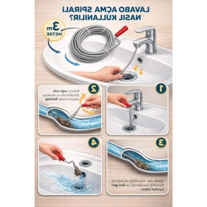 3 Metre Manuel Gider Açma Teli - Paslanmaz Çelik