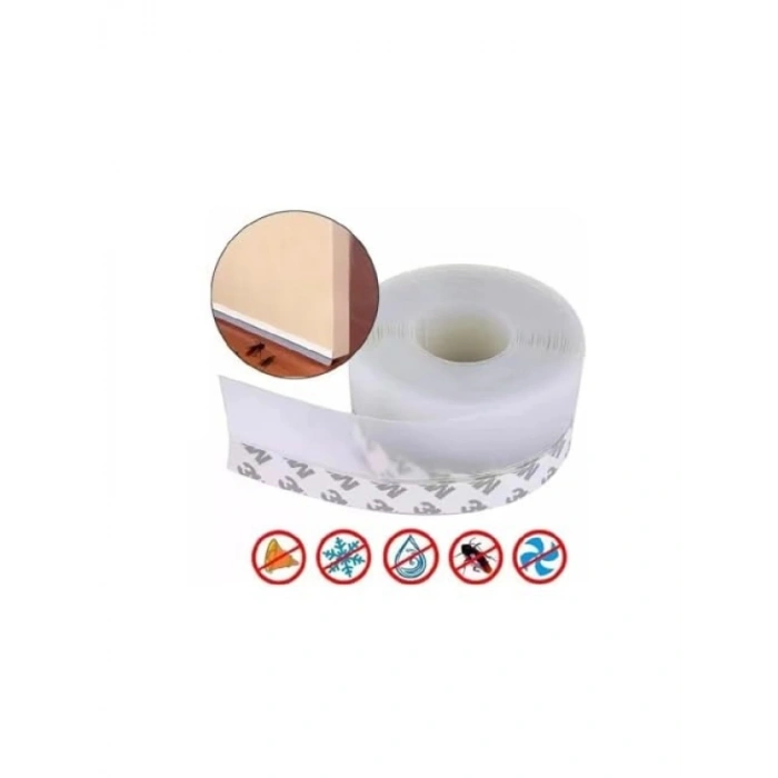 3 Metre Şeffaf Kendinden Yapışkanlı Silikon İzolasyon Bandı