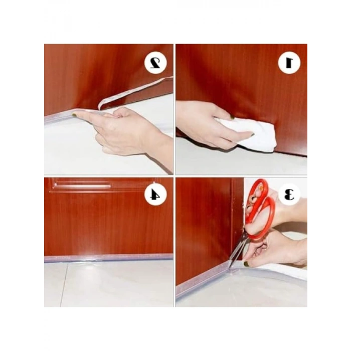 3 Metre Şeffaf Kendinden Yapışkanlı Silikon Kapı ve Pencere Yalıtım Bandı