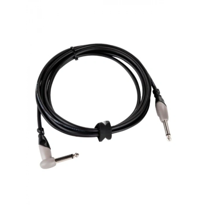 3 Metre Uzunluğunda Siyah-Gri Açılı Gitar Kablosu