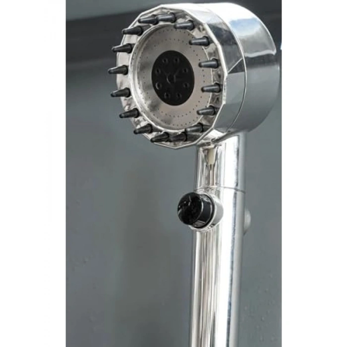 3 Modlu Masajlı Ayarlanabilir Duş Başlığı (Krom)