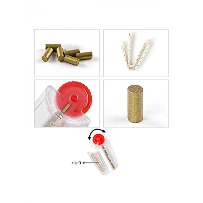 3 Paket Çakmaktaşı ve Pamuk Fitil Yedek Seti