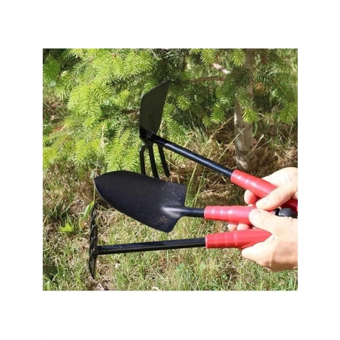 3 Parça Bahçe El Aleti Seti - Kürek, Tırmık, Çapa