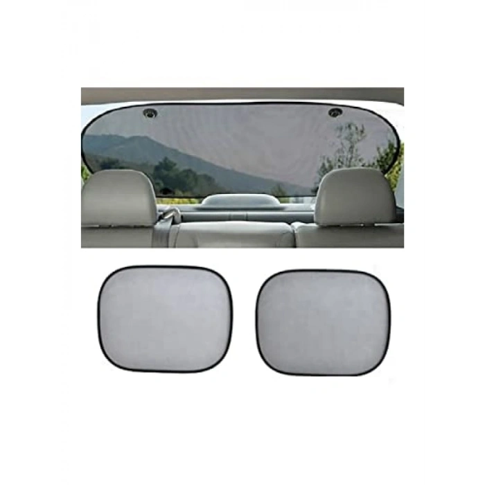 3 Parça Vantuzlu Araç Güneşlik Perde Seti