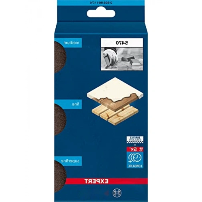 3 Parçalı Kombi Zımpara Sünger Seti, Ø 69 x 97 x 26 mm