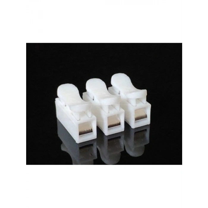 3 Pinli Vidasız Yaylı Kablo Klemens (10 Adet)