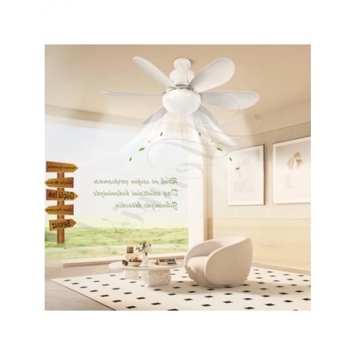 3 Renk Işık Ayarlı Uzaktan Kumandalı Tavan Vantilatörü