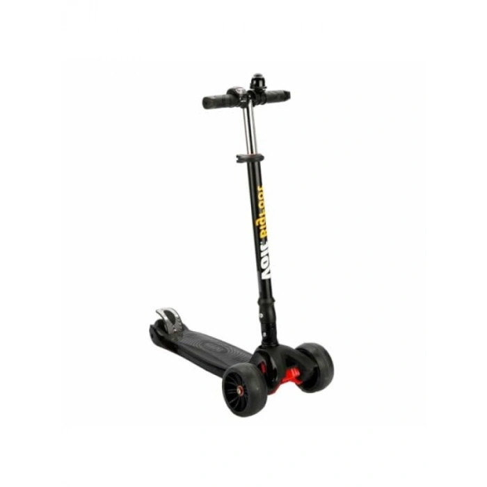 3 Tekerlekli Işıklı Siyah Scooter