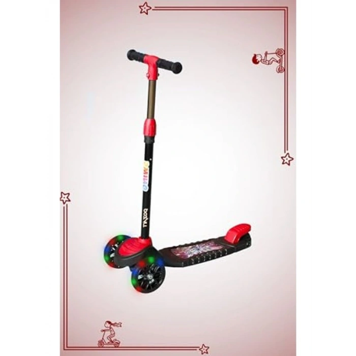 3 Tekerlekli Led Işıklı Scooter - 40 kg Taşıma Kapasitesi