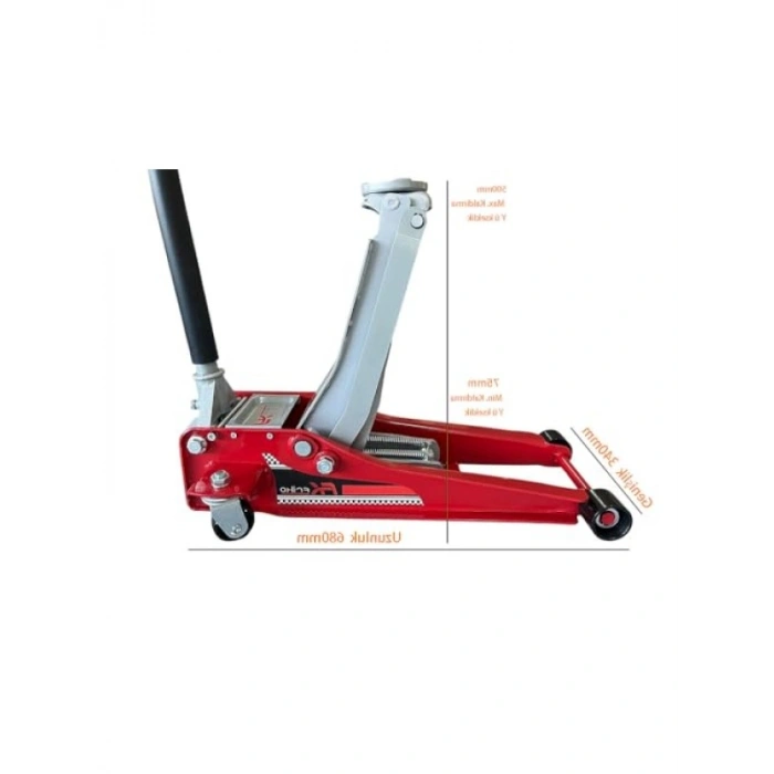 3 Ton Kapasiteye Sahip Çift Pistonlu Alçak Profil Timsah Kriko