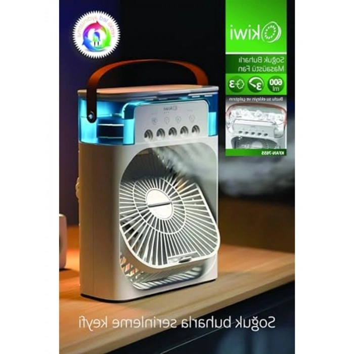 3ü 1 Arada Nemlendirici ve Masa Tipi Fan, Gece Lambası Özelliği ile Kullanışlı