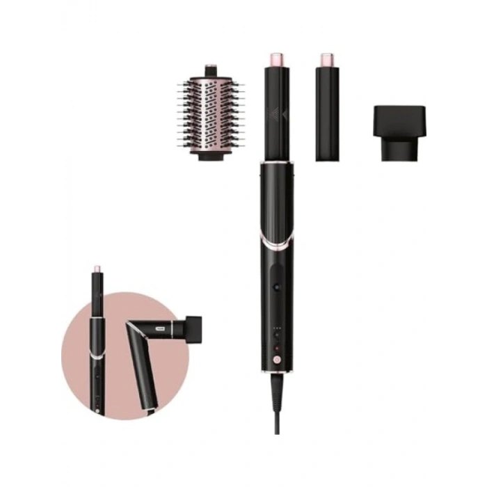 3ü 1 Arada Saç Kurutma ve Şekillendirme Sistemi - Siyah Rose Gold