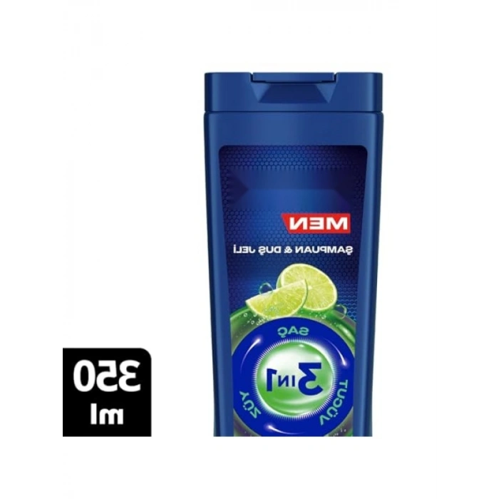 3ü 1 Arada Şampuan & Duş Jeli, Yağlanma Karşıtı, Lime Özlü, 350 ml