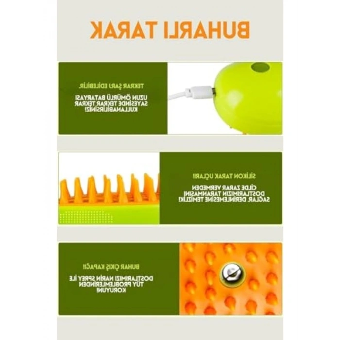 3ü 1 Arada Soğuk Buharlı Evcil Hayvan Bakım Fırçası