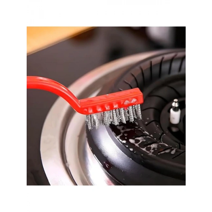 3ü 1 Arada Temizlik Fırça Seti, Bakır-Demir-Plastik Başlıklar ile