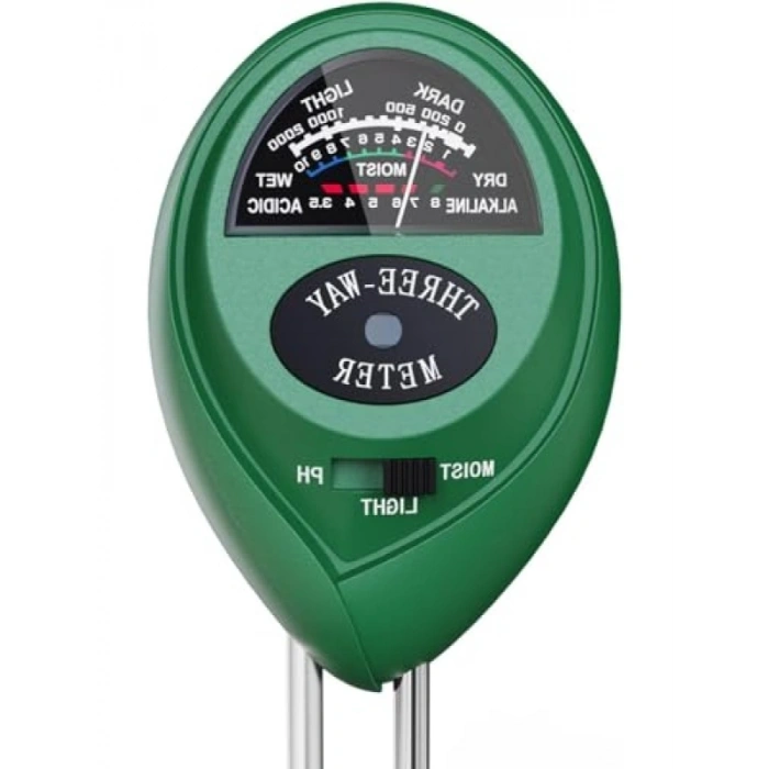 3ü Bir Arada Toprak Nem, pH ve Işık Ölçer