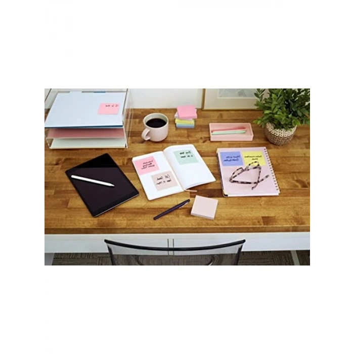 3 x 3 cm Pop-up Not Kağıdı, Mavi, Pembe, Sarı Renk Seçenekleri