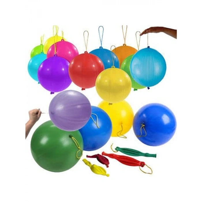 30 Adet Lastikli Zıpzıp Balon, Eğlenceli Parti ve Etkinlikler İçin