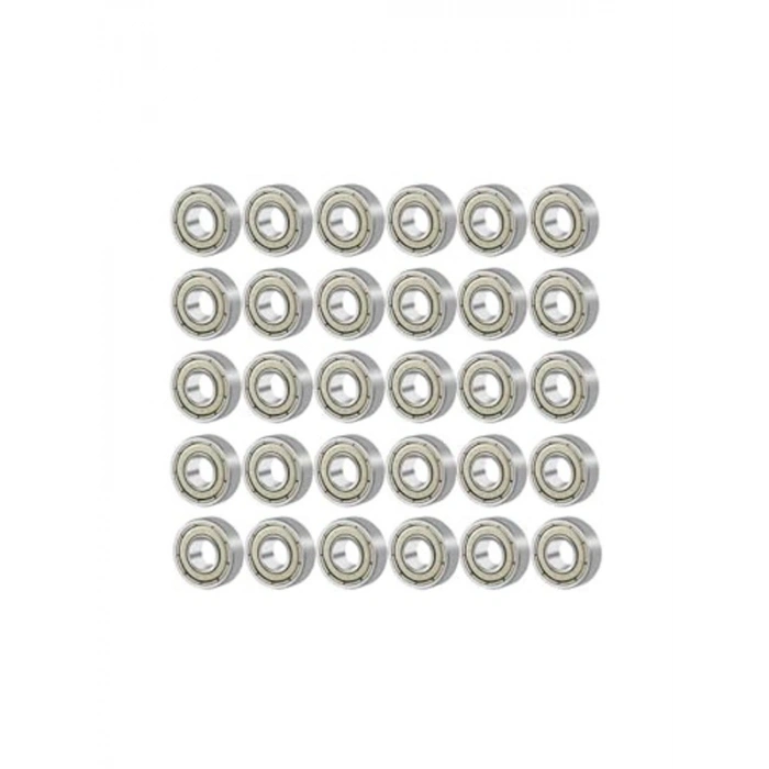 30 Adet Metal Mühürlü Bilye Rulman, 8x22x7 Ölçüleri ile Çok Amaçlı Kullanım