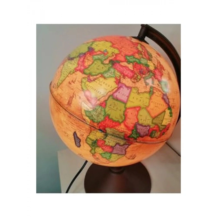 30 cm Antik Siyasi Küre - Işıklı Eğitici Dünya Haritası